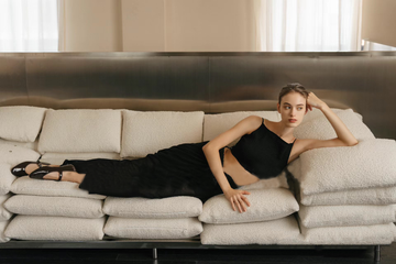 Italian Cushionized after engraving upholstered sofa designers hold pillow unique retro art sofa