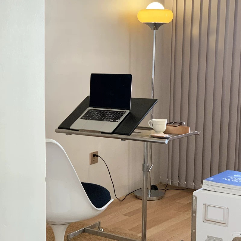 Adjustable Mobile Drafting Table – Wood & Steel Artist Workstation
