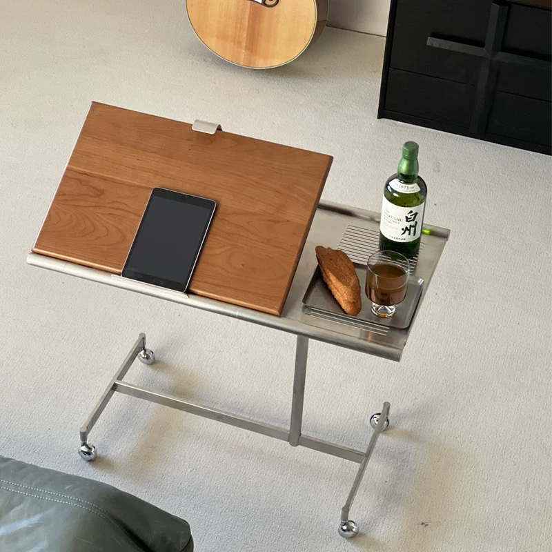 Adjustable Mobile Drafting Table – Wood & Steel Artist Workstation