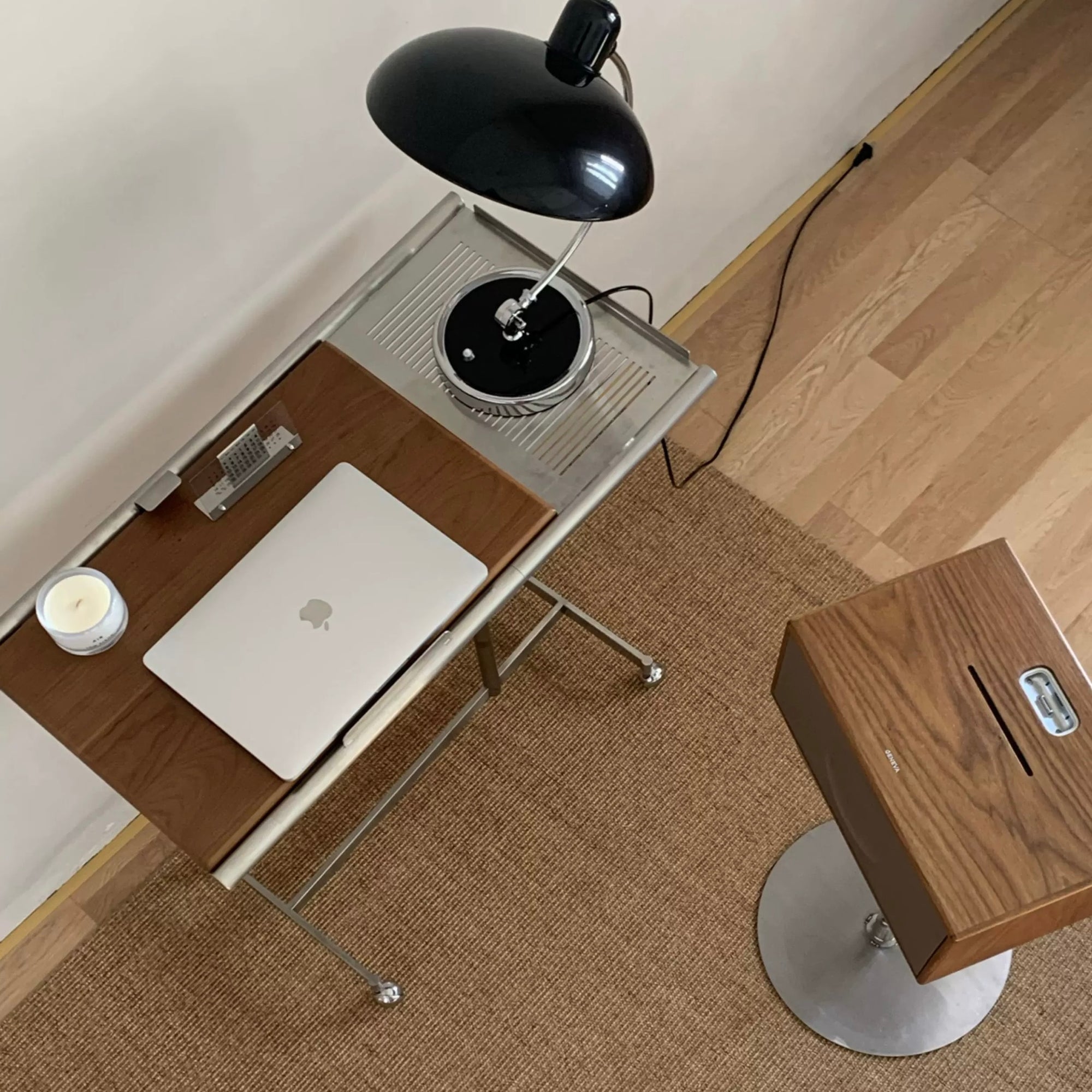 Adjustable Mobile Drafting Table – Wood & Steel Artist Workstation