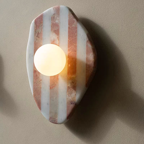 Modern Marble Wall Sconce Light – Minimalist Artistic LED Wall Lamp for Elegant Home Decor