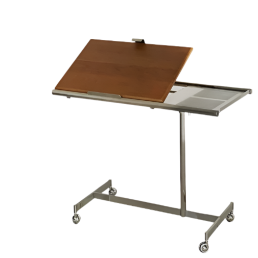 Adjustable Mobile Drafting Table – Wood & Steel Artist Workstation