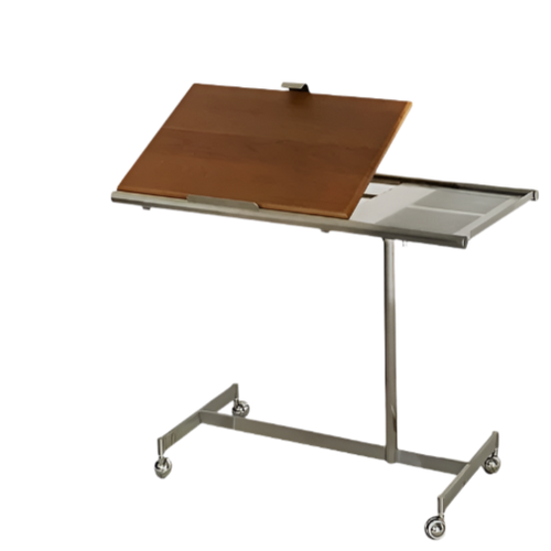 Adjustable Mobile Drafting Table – Wood & Steel Artist Workstation