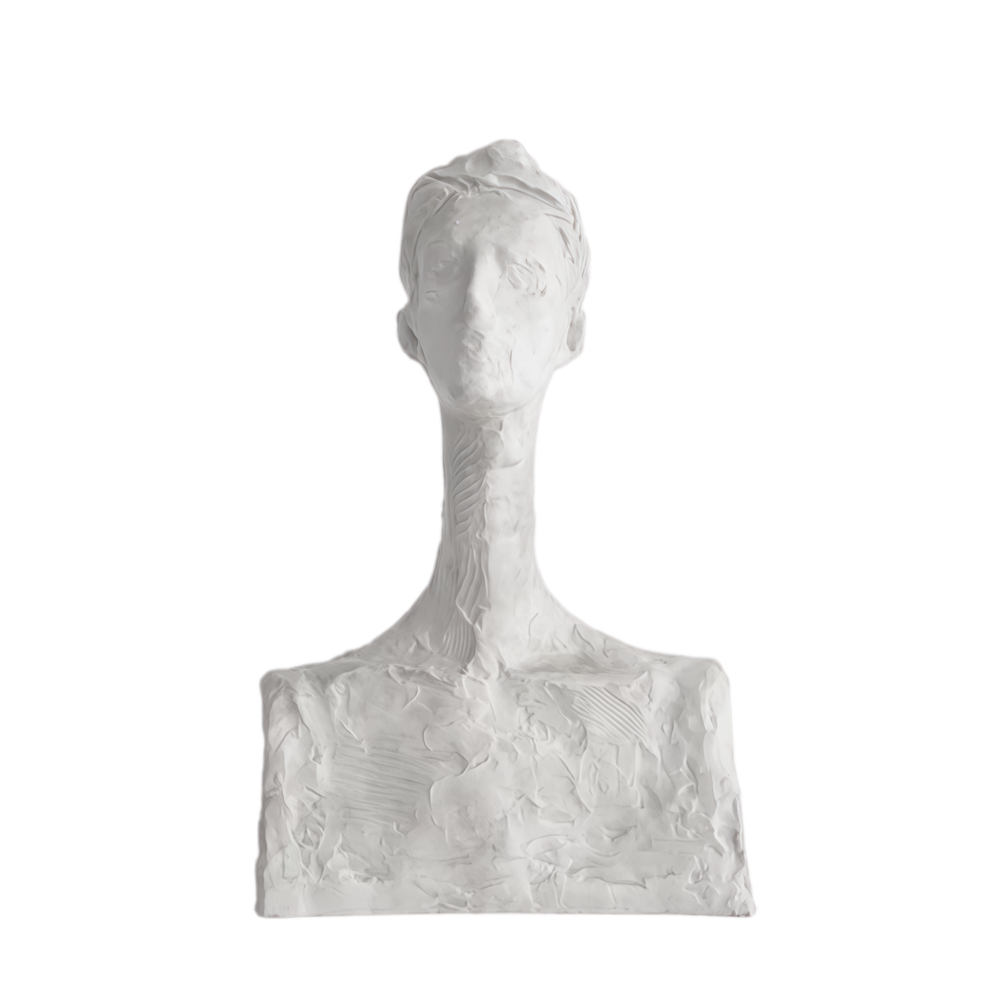 Eddie: A anbstract White Portrait Sculpture